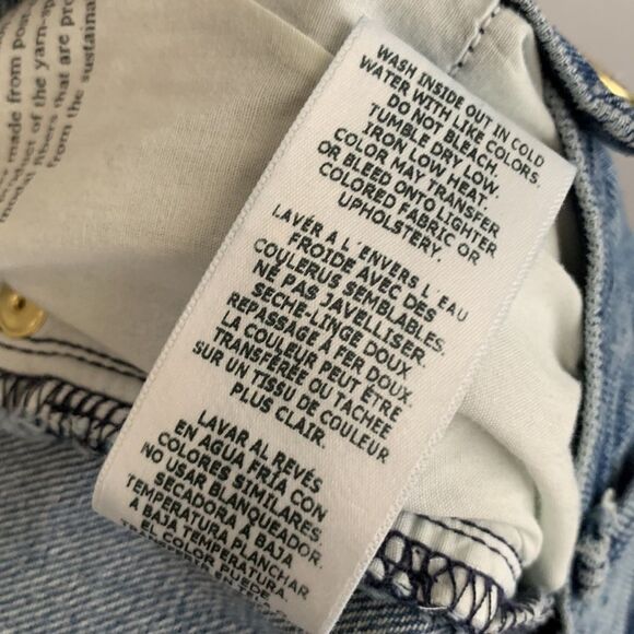 Frame Le Garçon Distressed Beldon Rips Cropped Straight Leg Jeans Sz 24 - Picture 11 of 11